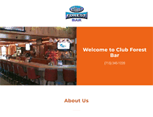 Tablet Screenshot of clubforestbar.com